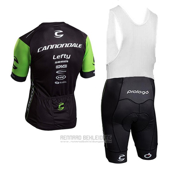 2017 Fahrradbekleidung Cannondale Grun und Shwarz Trikot Kurzarm und Tragerhose - zum Schließen ins Bild klicken